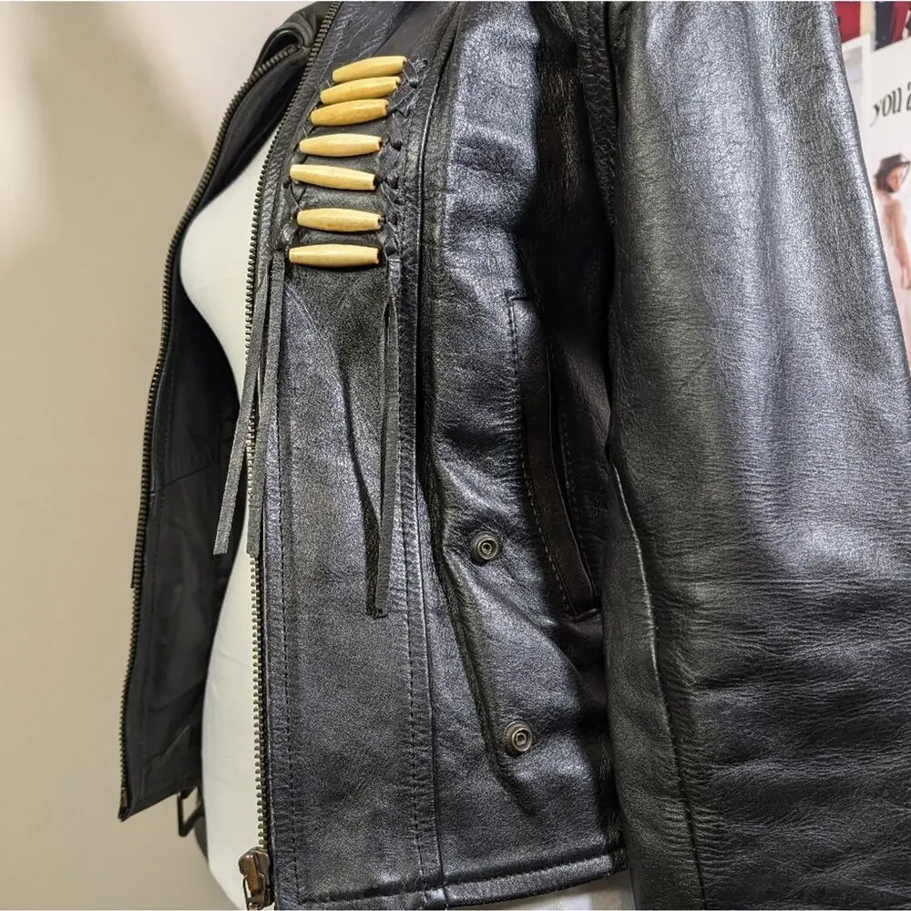 Vintage Force Leather Motorcycle Jacket - Picture 9 of 13